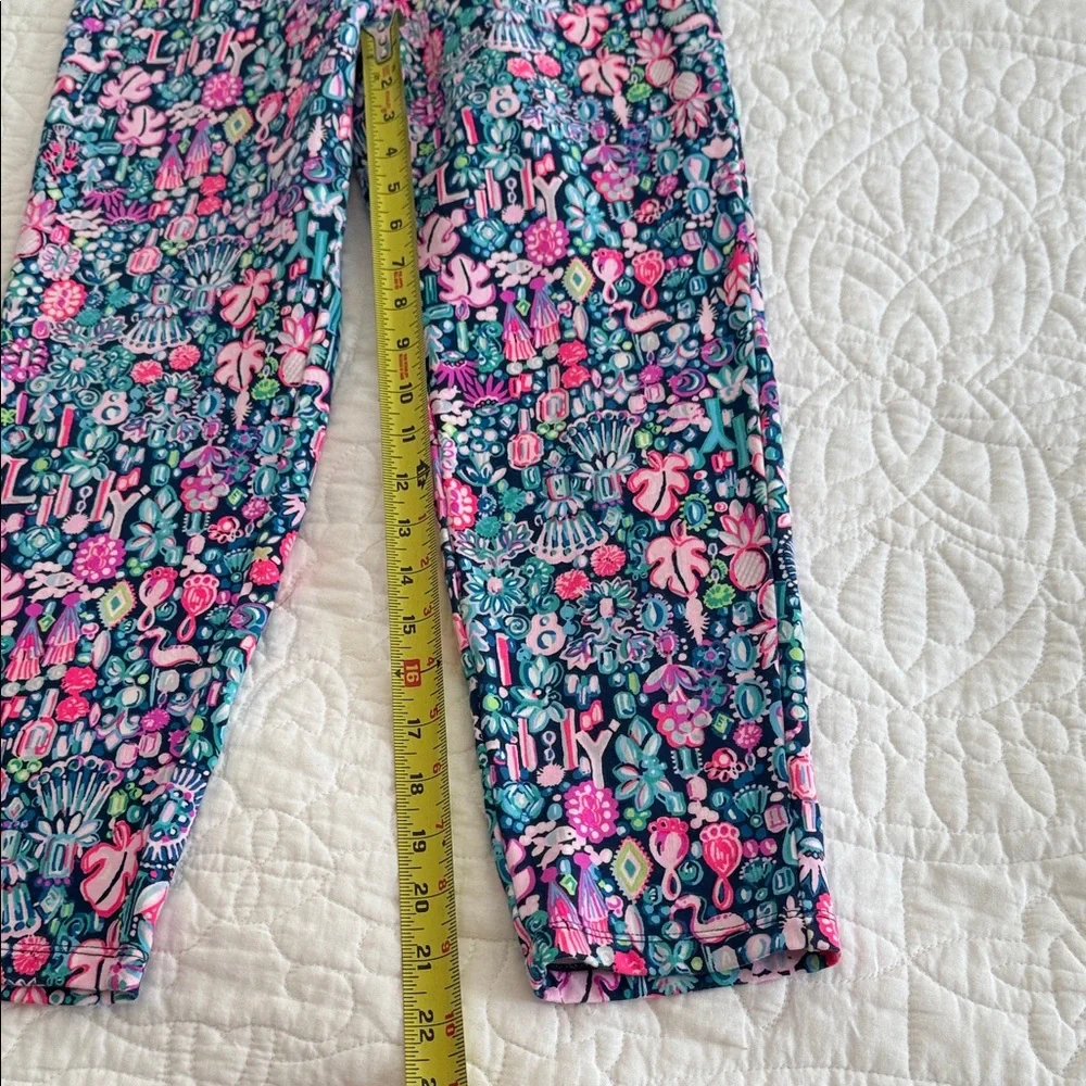 Lilly Pulitzer Kids Leggings - Pink and Blue Floral